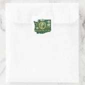 Washington Staatsstolz Quadratischer Aufkleber (Tasche)