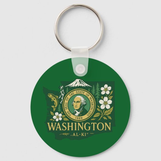 Washington Staatsstolz Schlüsselanhänger (Vorderseite)