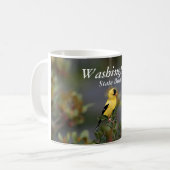 Washington-Staatsvogel-Weide Goldfinch Kaffeetasse (Vorderseite Links)