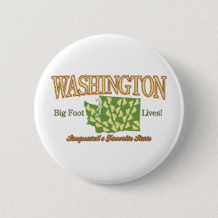 Washington State - Bigfoot lebt! Button