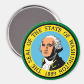 Washington State Flag Magnet (Vorderseite/Rückseite)