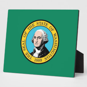 Washington State Flag Plaque Fotoplatte