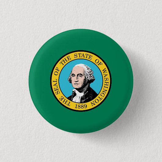 Washington State Flag USA Button (Vorderseite)