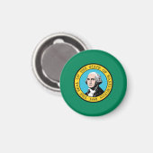 Washington State Flag USA Magnet (Vorderseite/Rückseite)