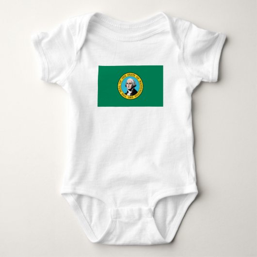 Washington-State-Flagge Baby Strampler (Vorderseite)