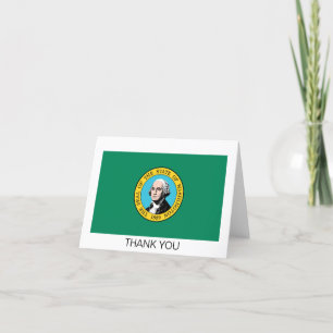 Washington State Flagge Dankeskarte