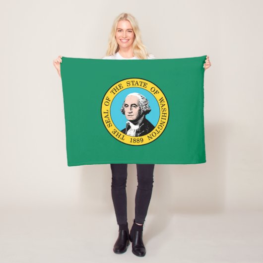 Washington State Flagge Fleecedecke (Beispiel)