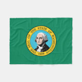 Washington State Flagge Fleecedecke (Vorderseite (Horizontal))
