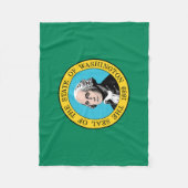 Washington State Flagge Fleecedecke (Vorderseite)