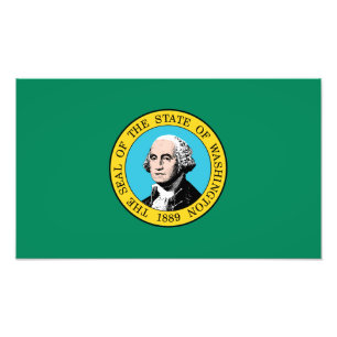 Washington State Flagge Fotodruck