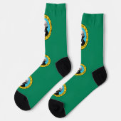 Washington State Flagge Socken (Linkes Detail)