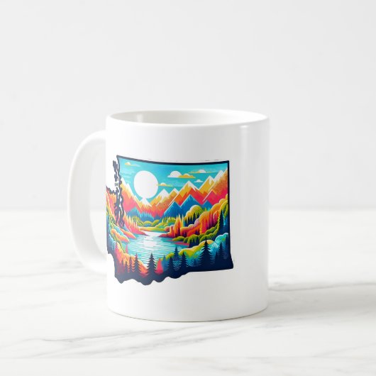 Washington State Kaffeetasse (Vorderseite Links)