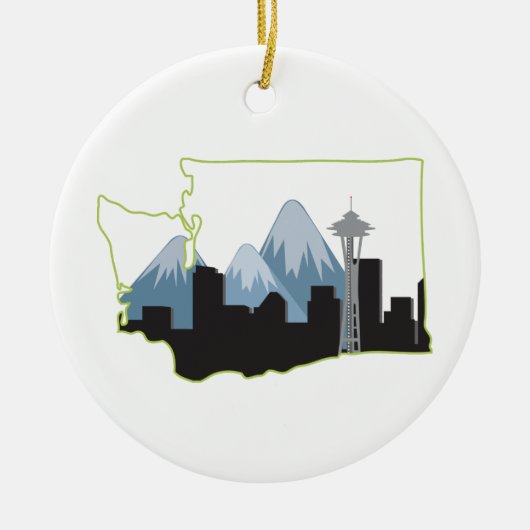 Washington State Keramik Ornament (Vorne)