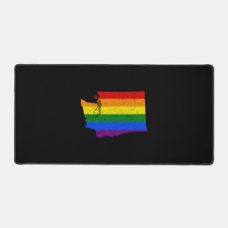 Washington State Lgbt Rainbow Flag Schreibtischunterlage
