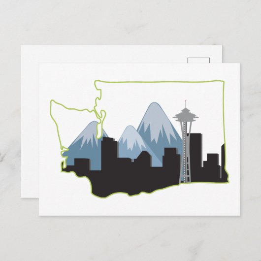 Washington State Postkarte (Vorne/Hinten)