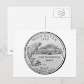 Washington State Quarter Bild Postkarte (Vorne/Hinten)