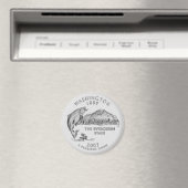 Washington State Quarter Grau Magnet (In Situ (Geschirrspüler))