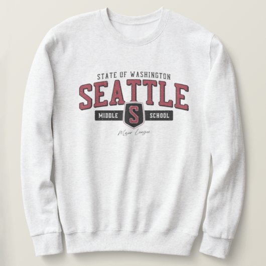 Washington state Seattle varsity college style Sweatshirt (Design vorne)