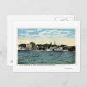 Washington Steamer bei Wolfeboro Wharf Postkarte (Vorne/Hinten)