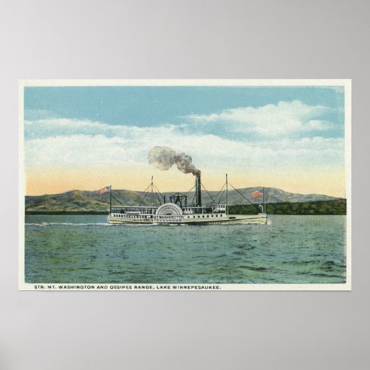 Washington Steamer, Ossipee Range View Poster (Vorne)