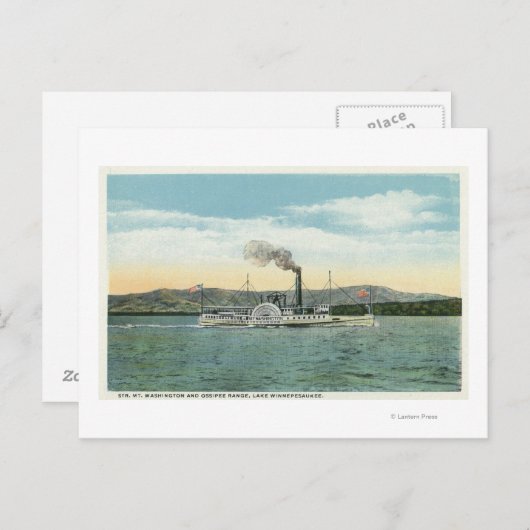 Washington Steamer, Ossipee Range View Postkarte (Vorne/Hinten)