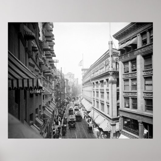 Washington Street, Boston, Massachusetts: 1906 Poster (Vorne)