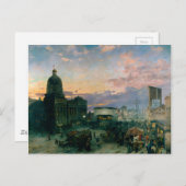 Washington Street, Indianapolis bei Dusk by Theodo Postkarte (Vorne/Hinten)