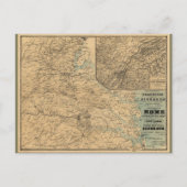 Washington to Richmond Zivil War Map (1864) Postkarte (Vorderseite)