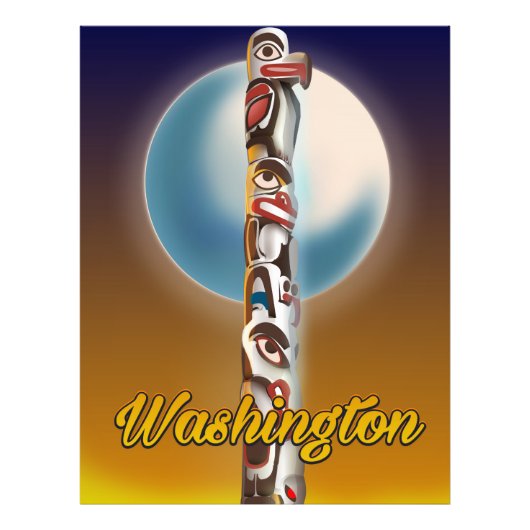 Washington Totem Pole Fotodruck (Vorne)