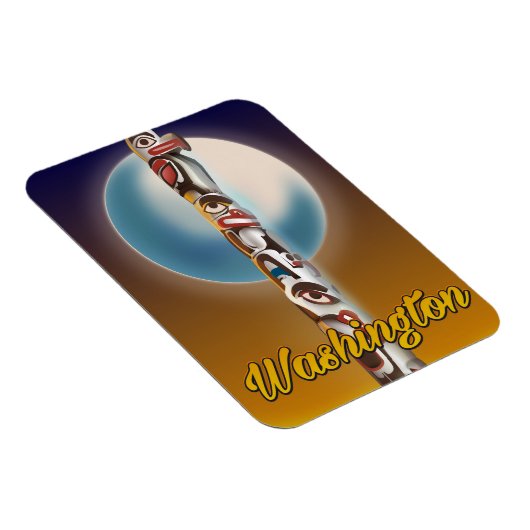 Washington Totem Pole Magnet (Rechte Seite)