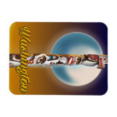 Washington Totem Pole Magnet (Horizontal)