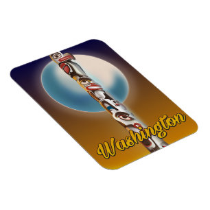 Washington Totempfahl Magnet