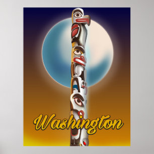 Washington Totempfahl Poster