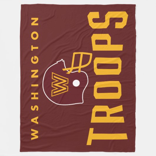 Washington Troops Football Fleece Blanket (Vorderseite)
