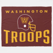 Washington Troops Football Fleece Blanket (Vorderseite (Horizontal))