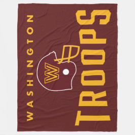 Washington Troops Football Fleece-Decke Fleecedecke