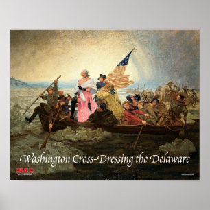 Washington über das Delaware-Poster reden Poster