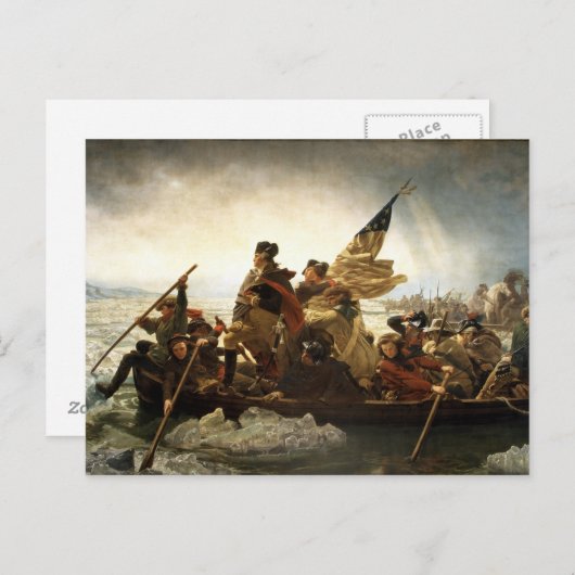 Washington überquert das Delaware - 1851 Postkarte (Vorne/Hinten)