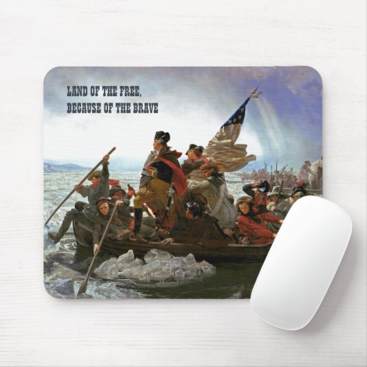 Washington überquert das Delaware Fine Art Mousepad (Mit Mouse)