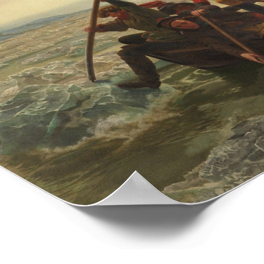 Washington überquert das Delaware-Gemälde Poster (Ecke)