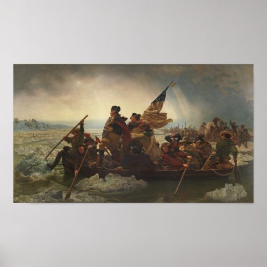 Washington überquert das Delaware-Gemälde Poster (Vorne)