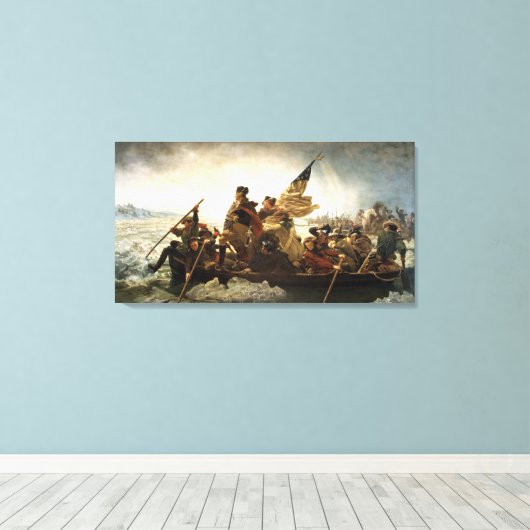 Washington überquert das Delaware Leinwanddruck (Insitu (Holzboden))