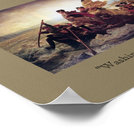 Washington überquert das Delaware Poster (Ecke)