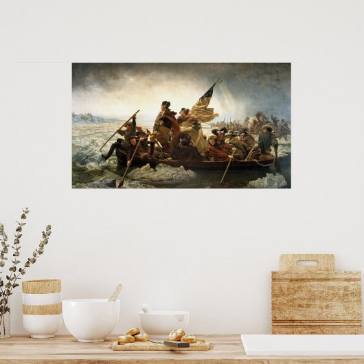 Washington überquert das Delaware Poster (Küche)
