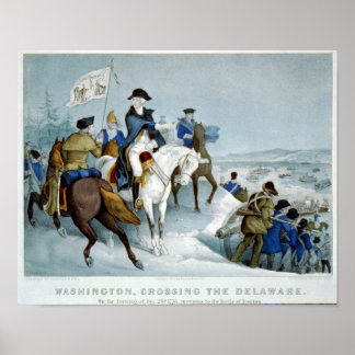 Washington überquert das Delaware Poster