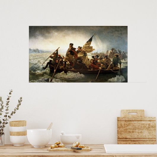 Washington überquert das Delaware Poster (Küche)