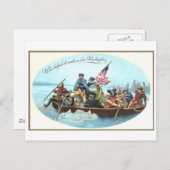 Washington überquert das Delaware Postkarte (Vorne/Hinten)