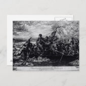 Washington überquert das Delaware Postkarte (Vorne/Hinten)