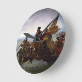 Washington überquert das Delaware Runde Wanduhr (Winkel)