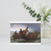 Washington überquert das Delaware - Vintage US-Kun Postkarte (Stehend Vorderseite)